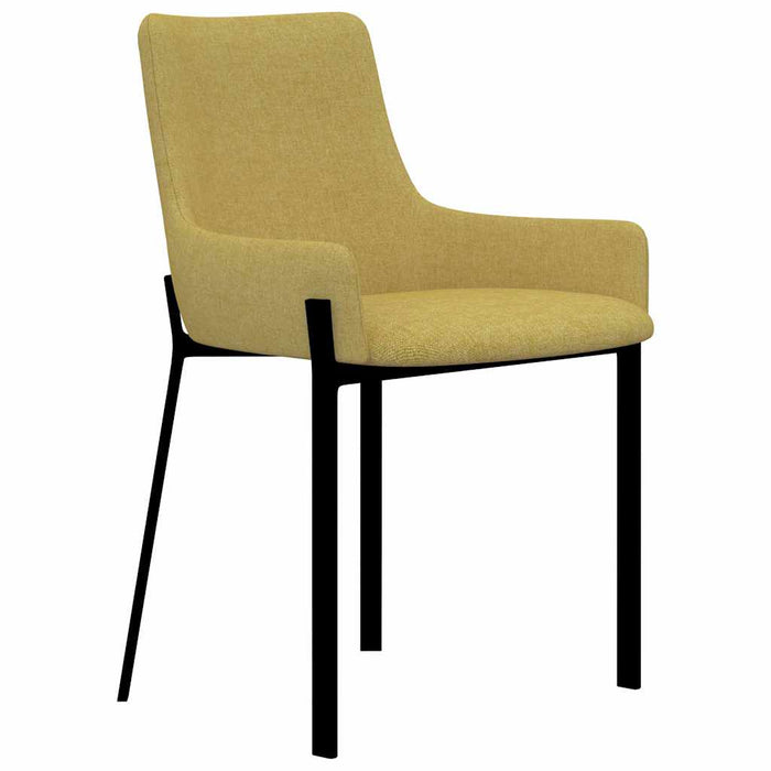 Scaune de sufragerie, 6 buc., galben, material textil WALTI