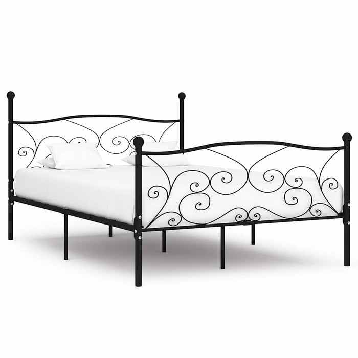 Cadru de pat cu bază din șipci, negru, 160 x 200 cm, metal - WALTI WALTI