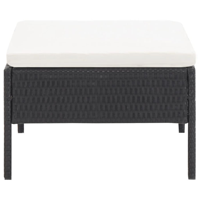 Set mobilier de grădină cu perne, 6 piese, negru, poliratan - WALTI WALTI