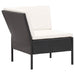 Set mobilier de grădină cu perne, 6 piese, negru, poliratan - WALTI WALTI