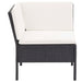 Set mobilier de grădină cu perne, 6 piese, negru, poliratan - WALTI WALTI