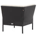 Set mobilier de grădină cu perne, 6 piese, negru, poliratan - WALTI WALTI