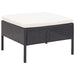 Set mobilier de grădină cu perne, 6 piese, negru, poliratan - WALTI WALTI