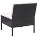 Set mobilier de grădină cu perne, 6 piese, negru, poliratan - WALTI WALTI