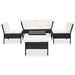 Set mobilier de grădină cu perne, 6 piese, negru, poliratan - WALTI WALTI