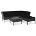 Set mobilier de grădină cu perne, 6 piese, negru, poliratan - WALTI WALTI