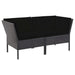 Set mobilier de grădină cu perne, 6 piese, negru, poliratan - WALTI WALTI