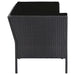 Set mobilier de grădină cu perne, 6 piese, negru, poliratan - WALTI WALTI