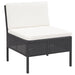 Set mobilier de grădină cu perne, 5 piese, negru, poliratan - WALTI WALTI