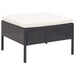 Set mobilier de grădină cu perne, 5 piese, negru, poliratan - WALTI WALTI