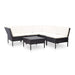 Set mobilier de grădină cu perne, 6 piese, negru, poliratan - WALTI WALTI