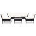 Set mobilier de grădină cu perne, 6 piese, negru, poliratan - WALTI WALTI