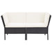 Set mobilier de grădină cu perne, 6 piese, negru, poliratan - WALTI WALTI