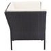 Set mobilier de grădină cu perne, 6 piese, negru, poliratan - WALTI WALTI
