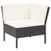 Set mobilier de grădină cu perne, 6 piese, negru, poliratan - WALTI WALTI