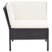 Set mobilier de grădină cu perne, 6 piese, negru, poliratan - WALTI WALTI
