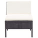 Set mobilier de grădină cu perne, 6 piese, negru, poliratan - WALTI WALTI