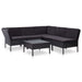 Set mobilier de grădină cu perne, 6 piese, negru, poliratan - WALTI WALTI