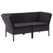 Set mobilier de grădină cu perne, 6 piese, negru, poliratan - WALTI WALTI
