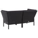 Set mobilier de grădină cu perne, 6 piese, negru, poliratan - WALTI WALTI