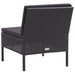 Set mobilier de grădină cu perne, 6 piese, negru, poliratan - WALTI WALTI