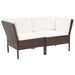 Set mobilier de grădină cu perne, 8 piese, maro, poliratan - WALTI WALTI