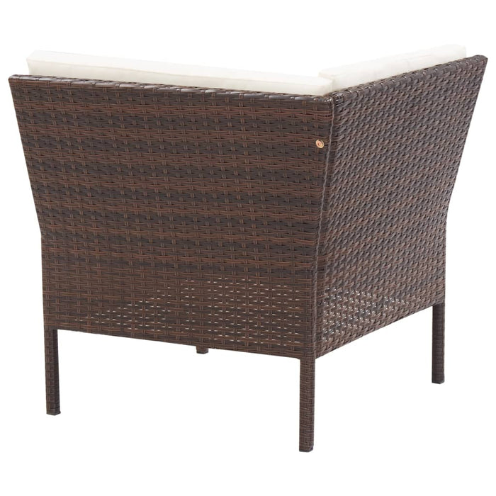 Set mobilier de grădină cu perne, 8 piese, maro, poliratan - WALTI WALTI