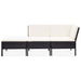 Set mobilier de grădină cu perne, 3 piese, negru, poliratan - WALTI WALTI