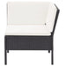 Set mobilier de grădină cu perne, 3 piese, negru, poliratan - WALTI WALTI