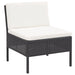Set mobilier de grădină cu perne, 3 piese, negru, poliratan - WALTI WALTI