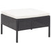 Set mobilier de grădină cu perne, 3 piese, negru, poliratan - WALTI WALTI