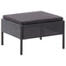 Set mobilier de grădină cu perne, 3 piese, negru, poliratan - WALTI WALTI
