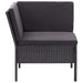 Set mobilier de grădină cu perne, 3 piese, negru, poliratan - WALTI WALTI