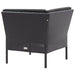 Set mobilier de grădină cu perne, 3 piese, negru, poliratan - WALTI WALTI