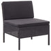 Set mobilier de grădină cu perne, 3 piese, negru, poliratan - WALTI WALTI