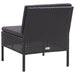 Set mobilier de grădină cu perne, 3 piese, negru, poliratan - WALTI WALTI