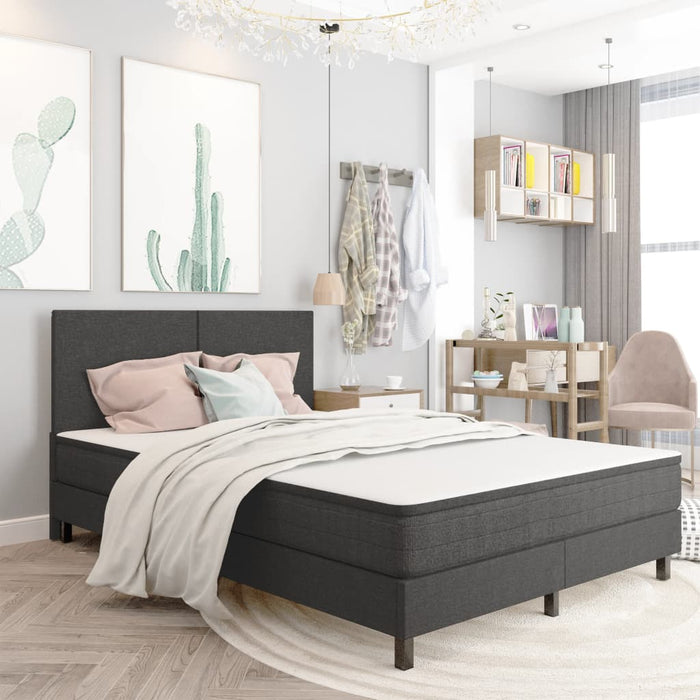 Tăblie de pat, gri închis, 180 x 200 cm, material textil WALTI