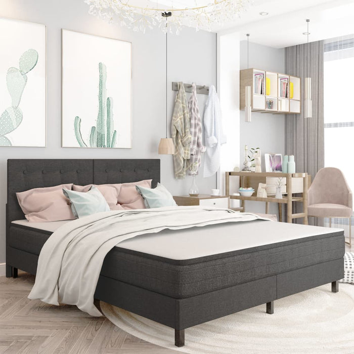 Tăblie capitonată, gri închis, 160 x 200 cm, material textil WALTI