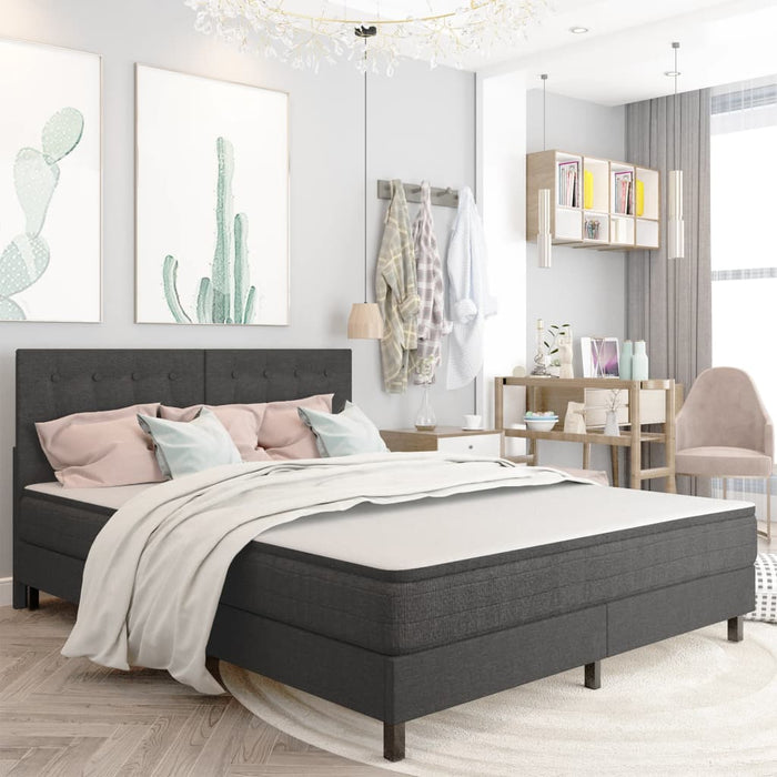 Tăblie capitonată, gri închis, 180 x 200 cm, material textil WALTI