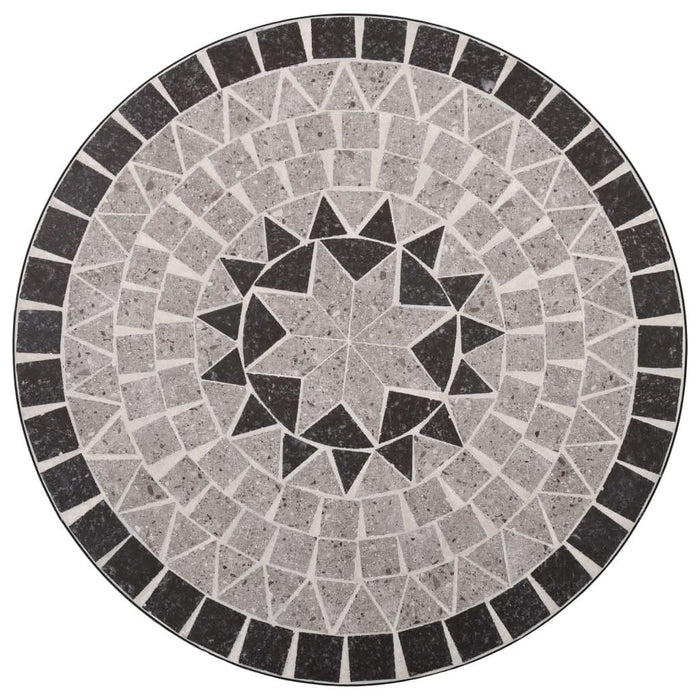 Set bistro mozaic, 3 piese, gri, placă ceramică - WALTI WALTI