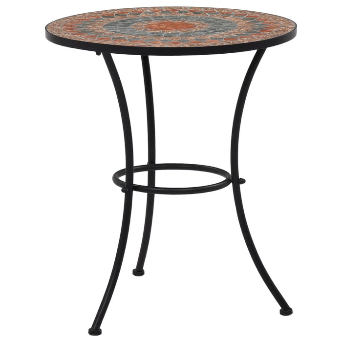 Set bistro mozaic, 3 piese, portocaliu/gri, placă ceramică - WALTI WALTI
