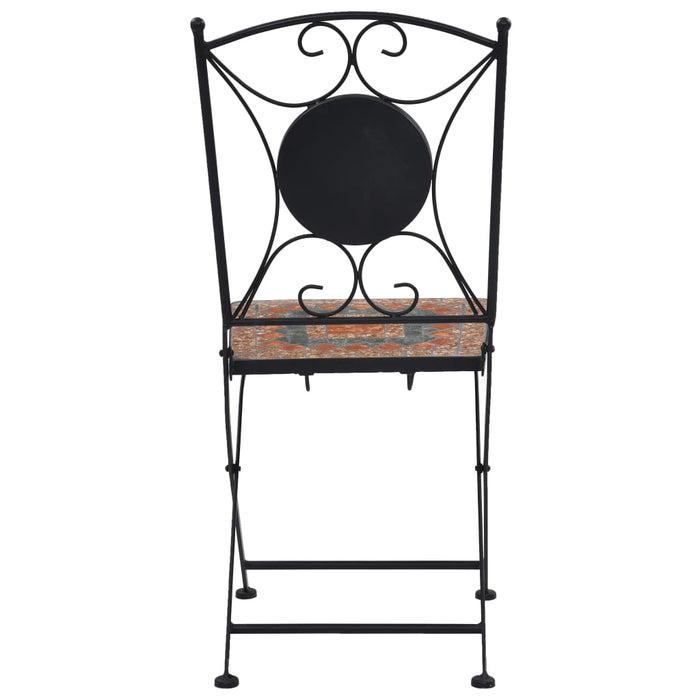 Set bistro mozaic, 3 piese, portocaliu/gri, placă ceramică - WALTI WALTI