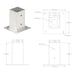 Suporți stâlp, 4 buc., metal galvanizat, 71 mm - WALTI WALTI