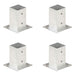 Suporți stâlp, 4 buc., metal galvanizat, 81 mm - WALTI WALTI
