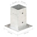 Suporți stâlp, 4 buc., metal galvanizat, 81 mm - WALTI WALTI