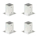 Suporți stâlp, 4 buc., metal galvanizat, 91 mm - WALTI WALTI