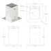 Suporți stâlp, 4 buc., metal galvanizat, 91 mm - WALTI WALTI
