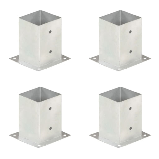 Suporturi stâlp, 4 buc., 101 mm, metal galvanizat - WALTI WALTI