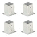 Suporturi stâlp, 4 buc., 101 mm, metal galvanizat - WALTI WALTI