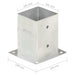 Suporturi stâlp, 4 buc., 101 mm, metal galvanizat - WALTI WALTI